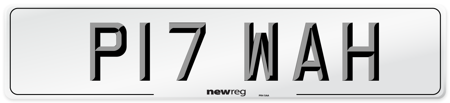 P17 WAH Number Plate from New Reg